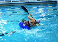 Открытый Чемпионат СПБ по фристайлу на гладкой воде в бассейнах 2014. 1я попытка в кат. К1-Ж