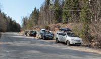Выезд на Рощинку, 16.04.2016. Подъездов к реке не много. Те дороги, которые ведут непосредственно к речке - пока еще не проехать