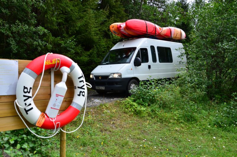 Выезд в Норвегию, 2013. Приехали на Put in р. Докка