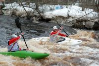 Кубок Открытия Сезона 2011г., р. Мга. Каяк-кросс. Финал, идут ровненько!