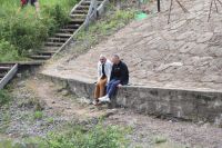 КАЯК-КРОСС  в Лосево. Патриархи Лосевского порога наблюдают за соревнованиями))))