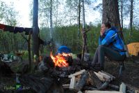 Плановый поход по Ладоге, 10-12 июня 2017. В лагере. Вечер.